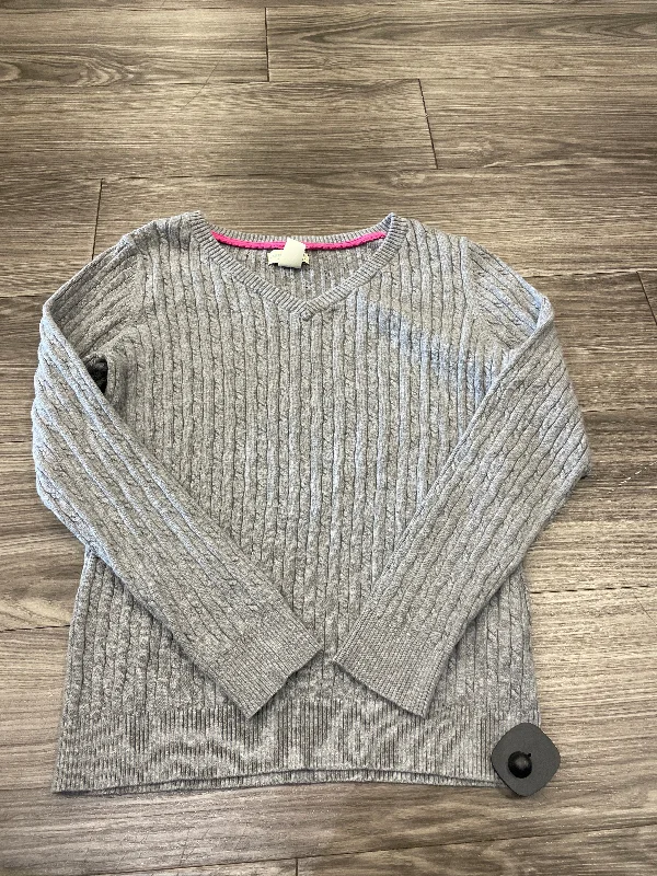 Sweater By Caribbean Joe In Grey, Size: L