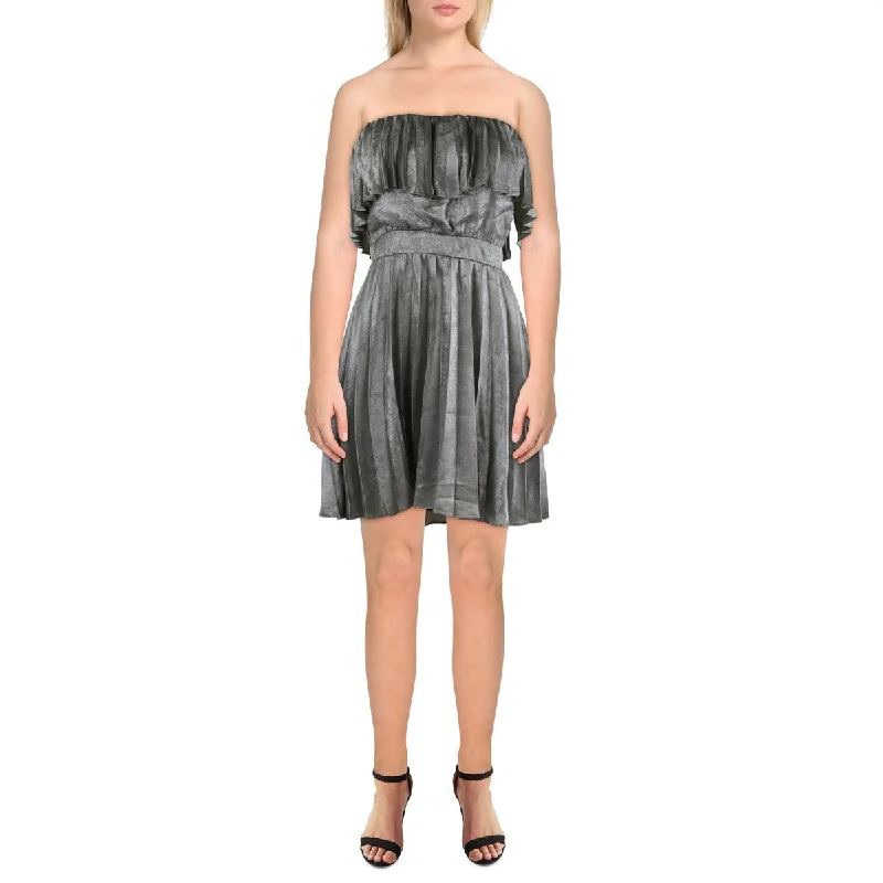 Ryleigh Womens Metallic Short Mini Dress