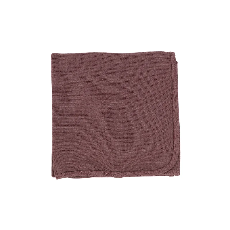 Lil Legs Classic Ribbed Blanket - Muted Plum