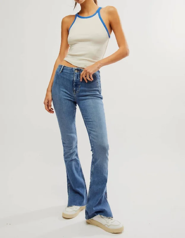 Level Up Bootcut Jeans In Sunburst Blue