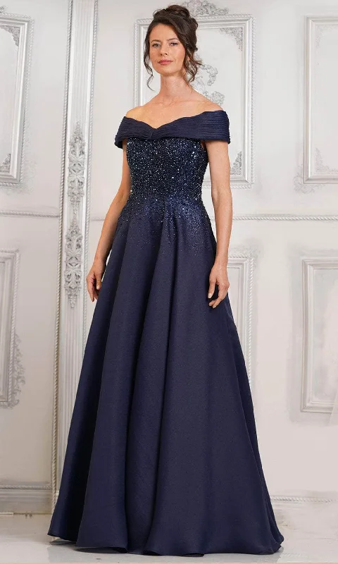 Rina di Montella RD3102 - Beaded Off Shoulder Formal Gown