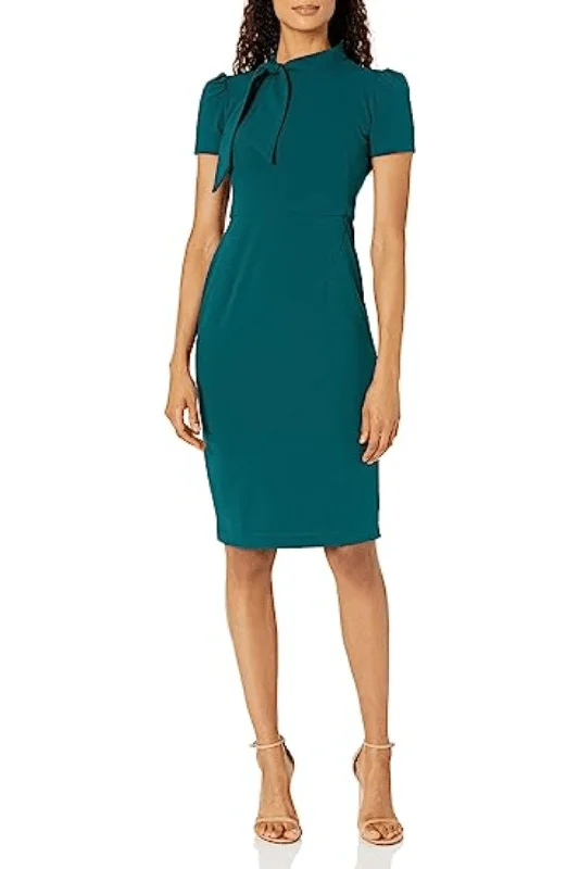 Maggy London G3779M - Tie Neck Sheath Dress