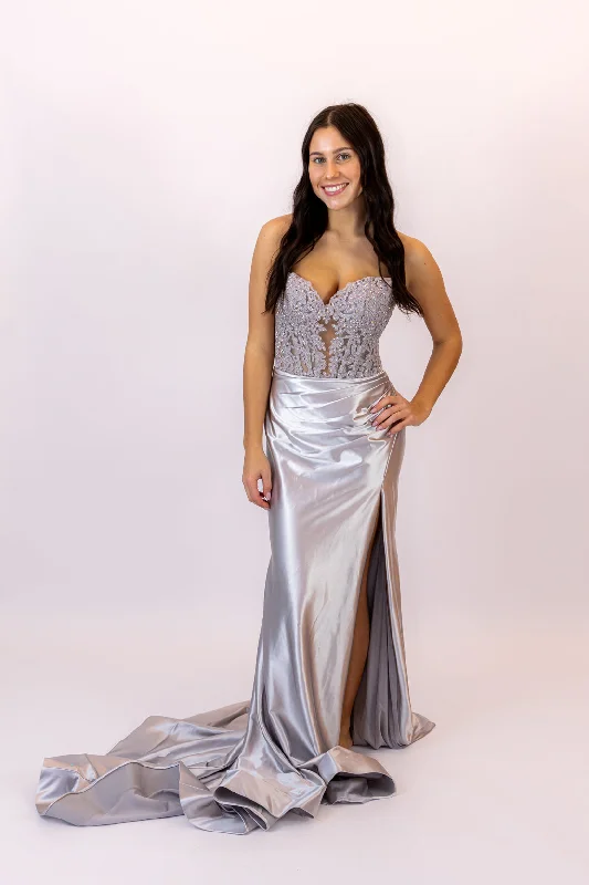 Prom Dress 56198 | Silver