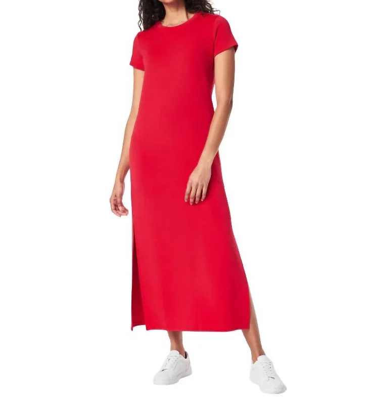 Airessentials Maxi T-Shirt Dress In Spanx Red