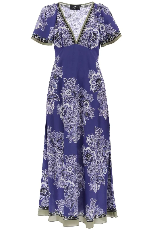 Etro Women's Maxi Crepe De Chine Dress