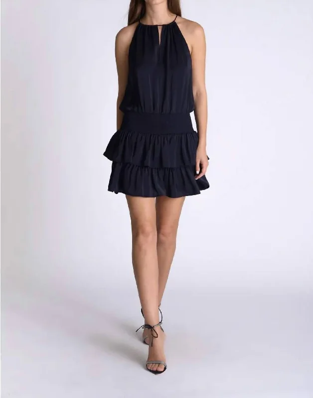 Waltz Mini Dress In Navy