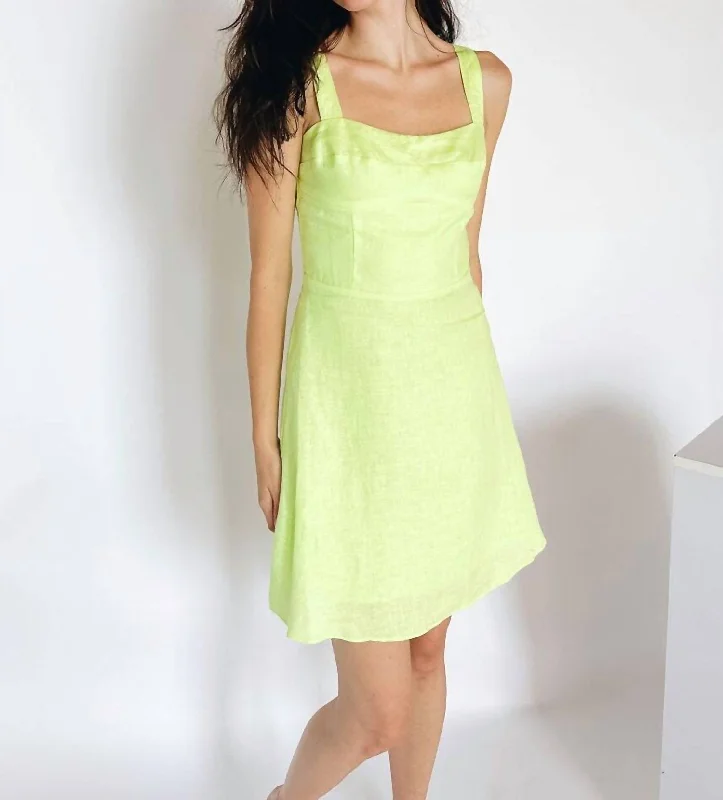 Malibu Mini Dress In Lime