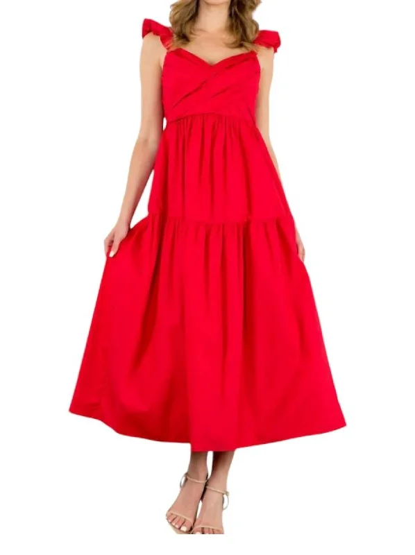 Lilliana Tiered Poplin Maxi Dress