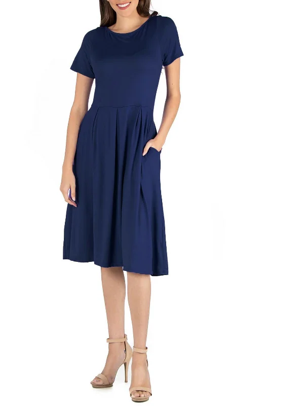 Plus Womens Scoop Neckline Work Wear Maxi Dress