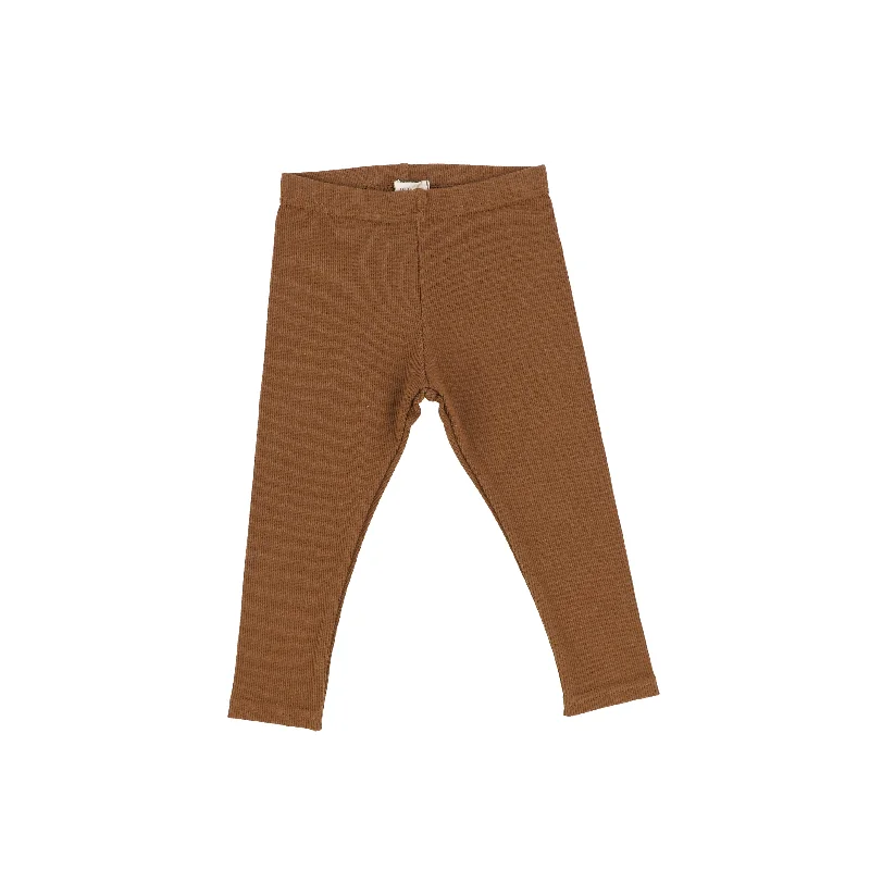 Lil Legs Ribbed Leggings - Caramel