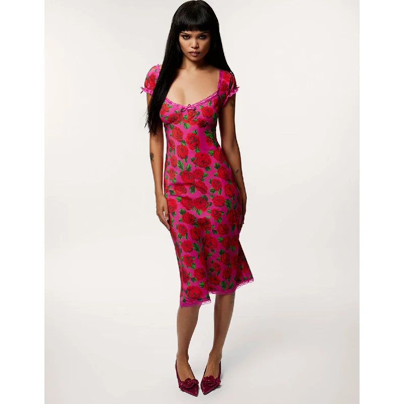 Malibu Midi Dress Raspberry