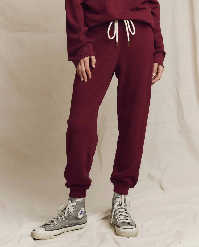 The Cropped Sweatpant. Solid -- Plum