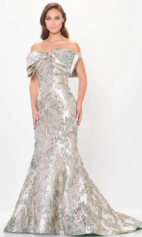 Ivonne D ID6203 - Brocade Trumpet Evening Gown