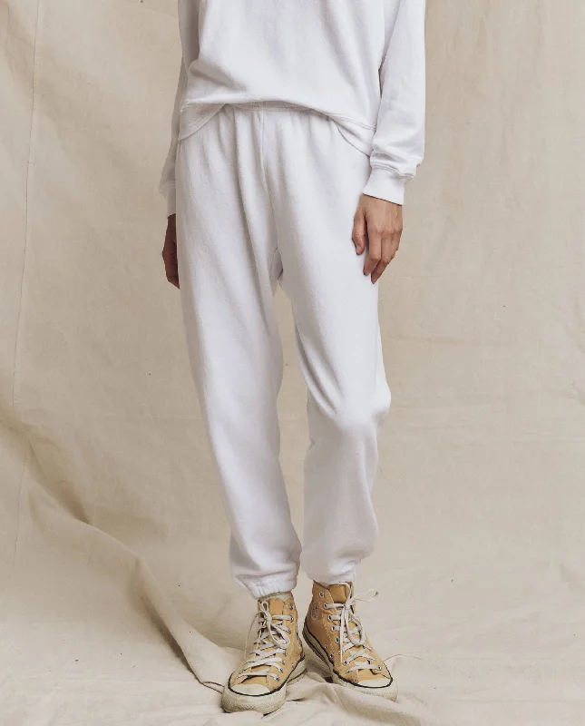 The Stadium Sweatpant. Solid -- True White