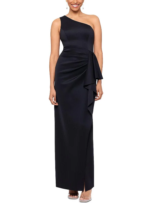 Womens One Shoulder Maxi Evening Dress