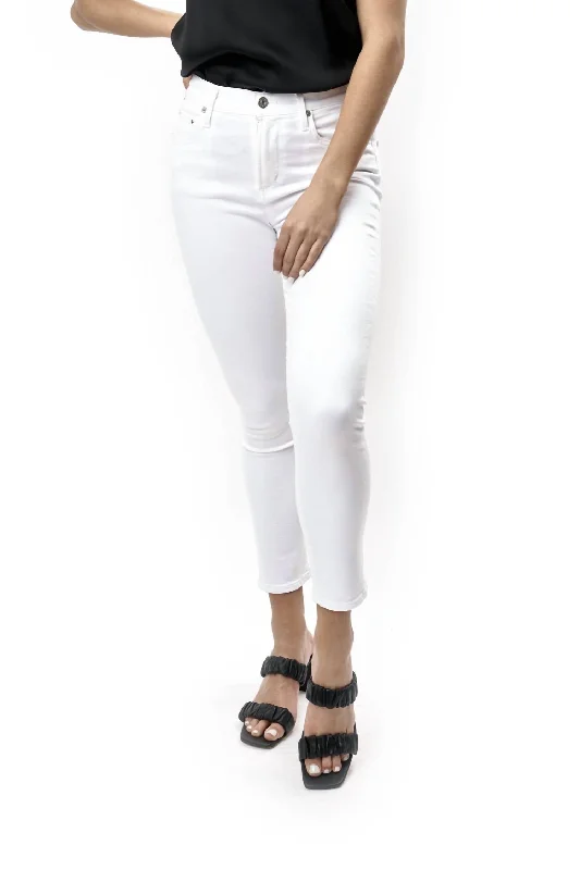 Rocket Crop Skinny Jeans In Sculpt White