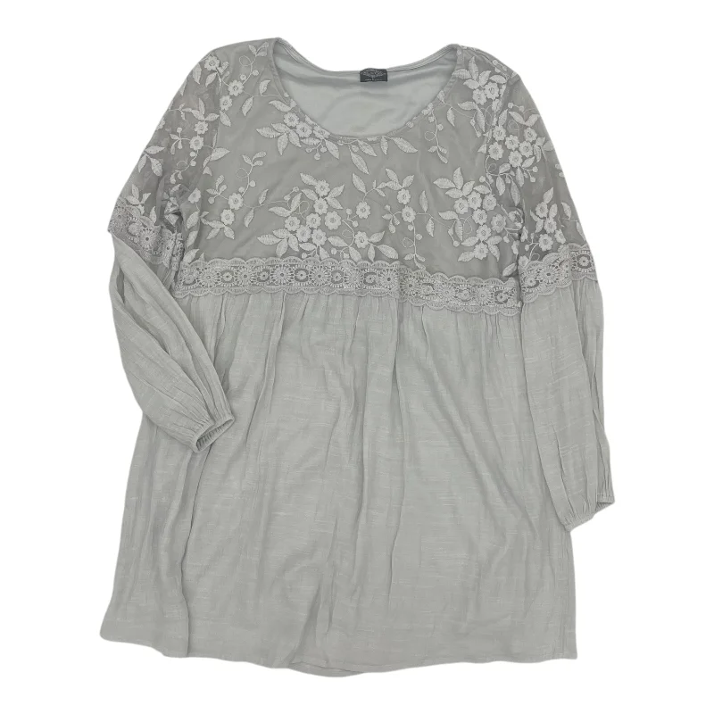 Top Ls By Cal Style In Grey, Size:L