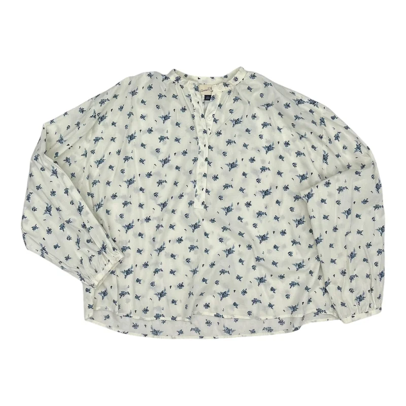 Top Ls By Universal Thread In Blue & Cream, Size:S