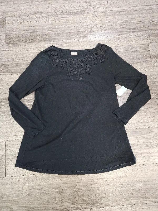 Black Top Long Sleeve J. Jill, Size S