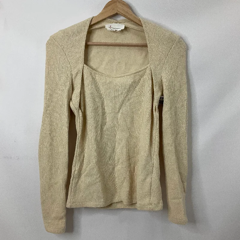 Cream Top Long Sleeve Anthropologie, Size Xs