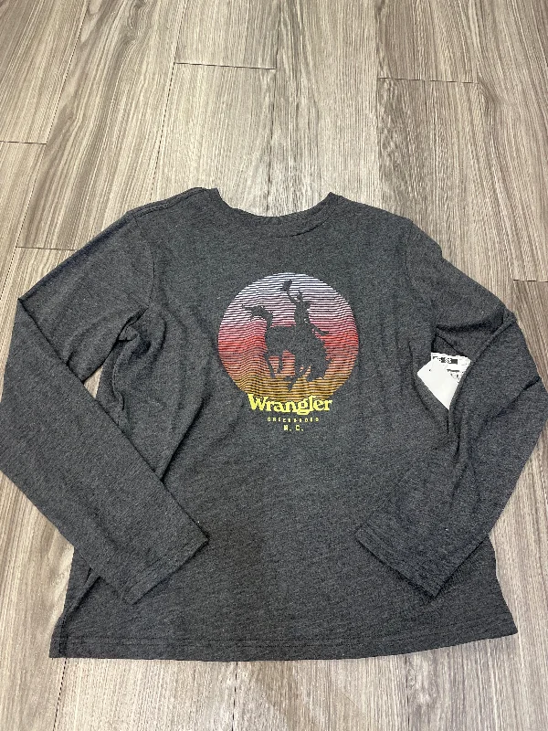 Grey Top Long Sleeve Wrangler, Size M