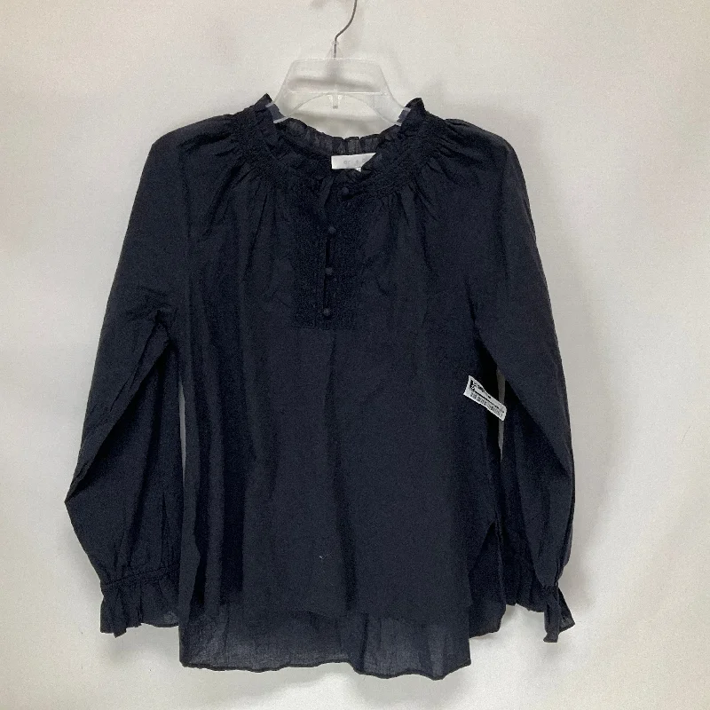 Navy Top Long Sleeve Eri + Ali, Size M