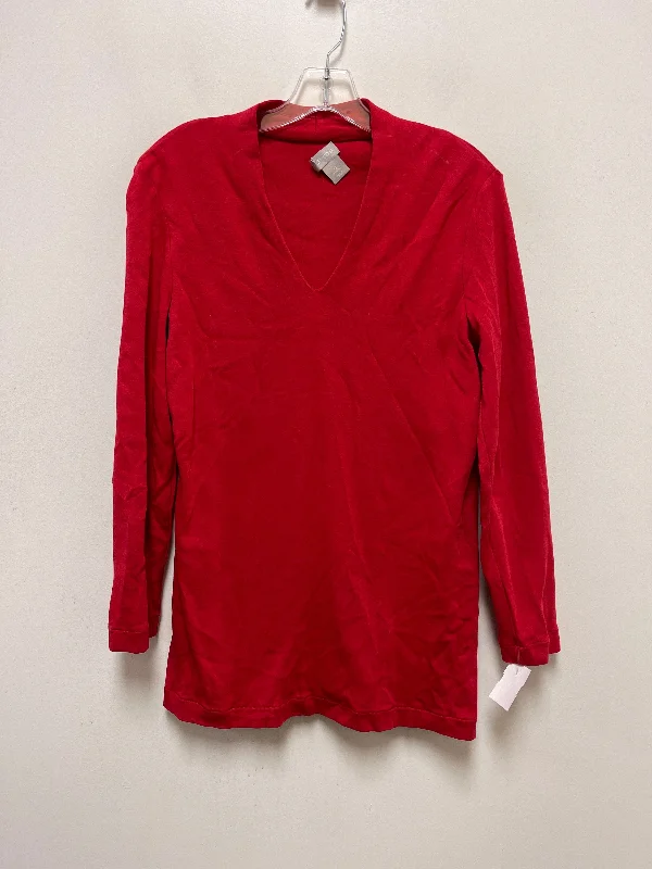 Red Tunic Long Sleeve Chicos, Size S