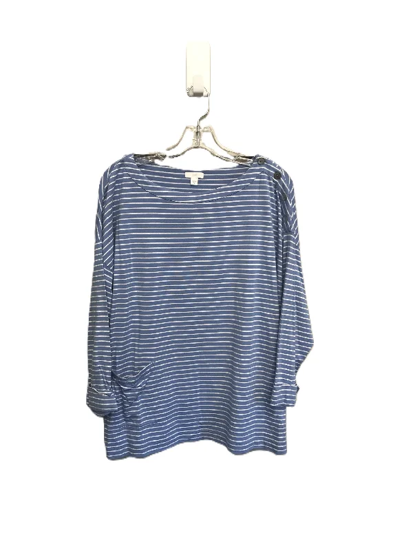 Striped Pattern Top Long Sleeve Basic By J. Jill, Size: Xl