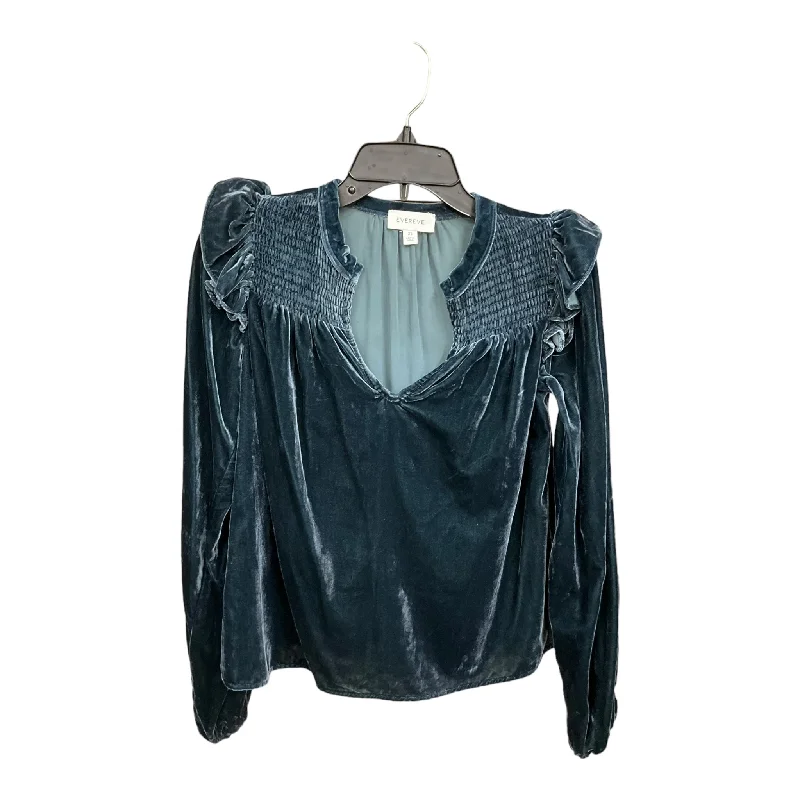 Velvet Top Long Sleeve Cmb, Size Xs