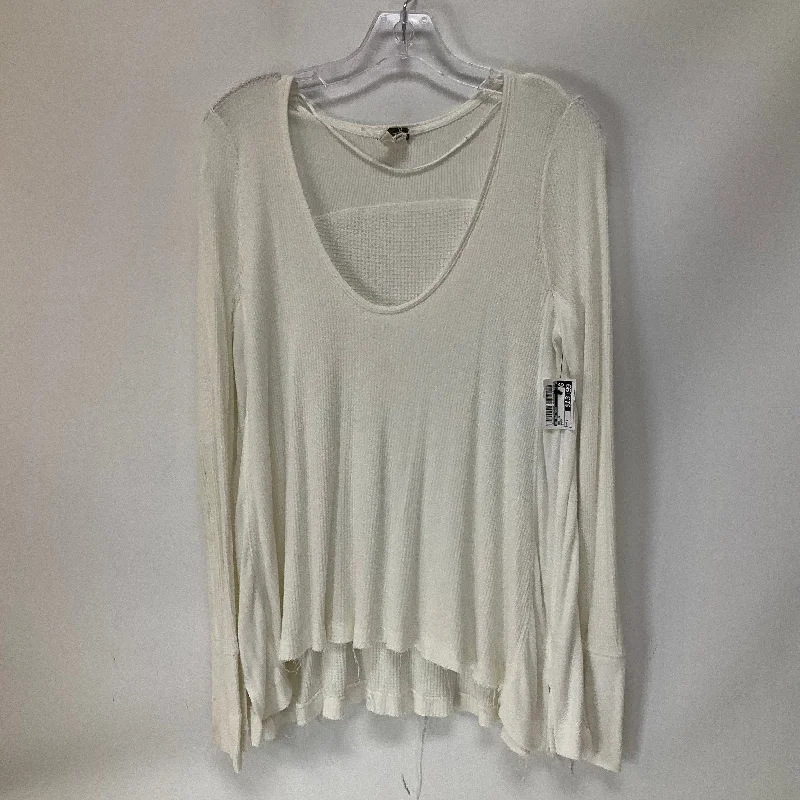 White Top Long Sleeve We The Free, Size S