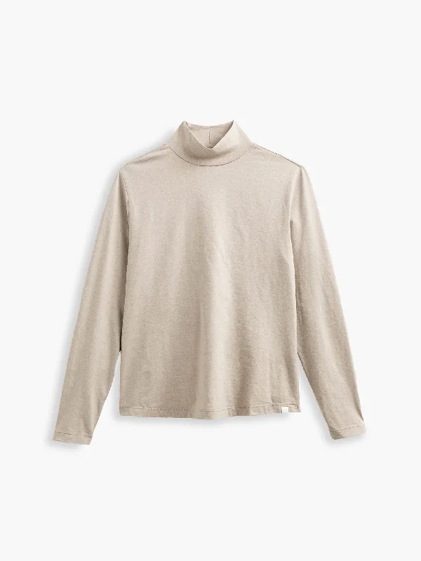 Women's Composite Merino Long Sleeve Mock Neck - Taupe