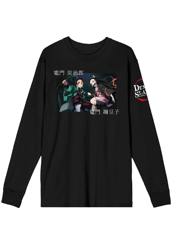 Demon Slayer Tanjiro & Nezuko Unisex Long Sleeve Tee